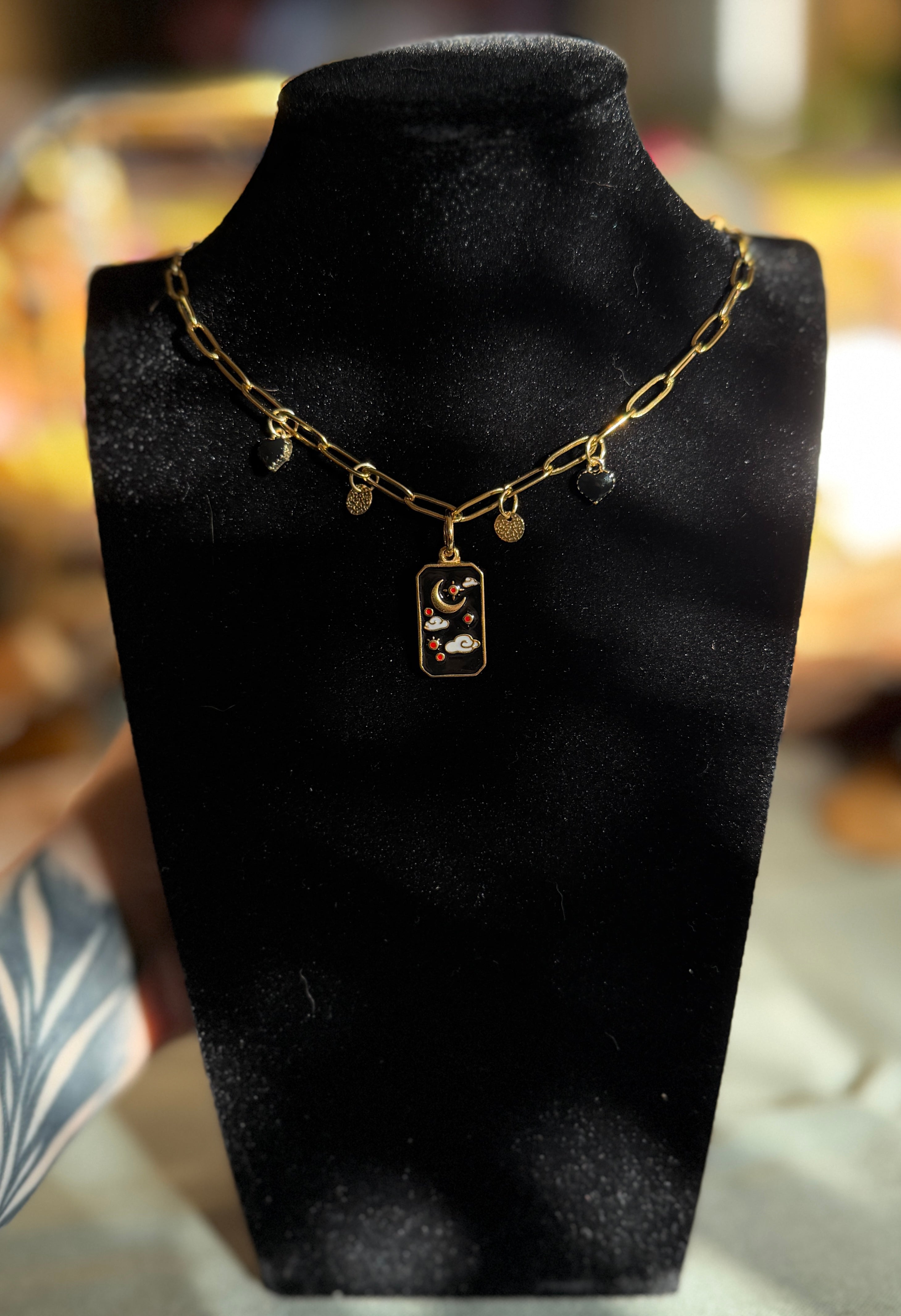 gold charm necklace