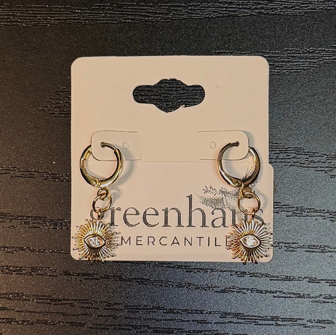 evil eye hoop earrings - gold