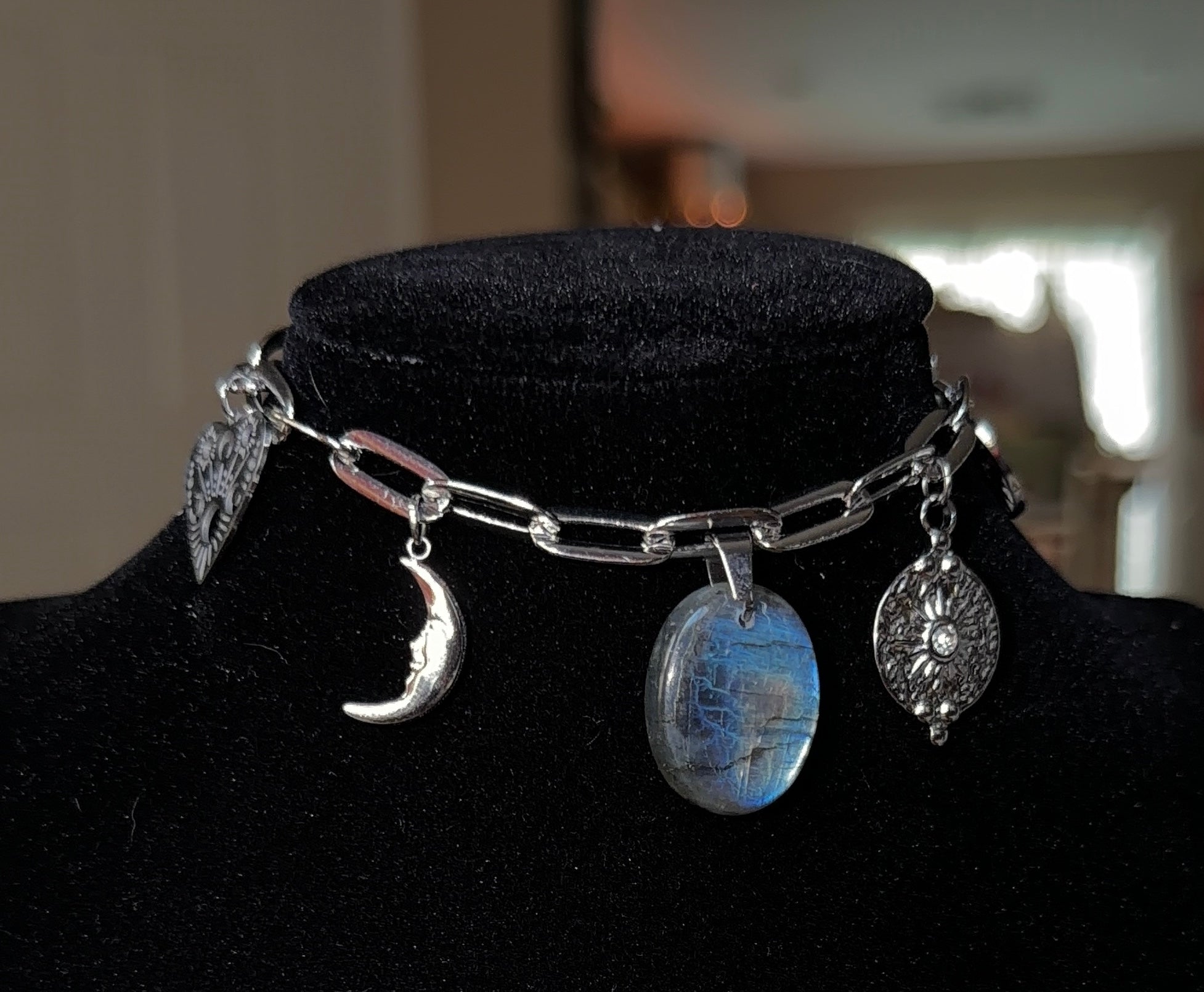 Labradorite Charm Bracelet - Silver