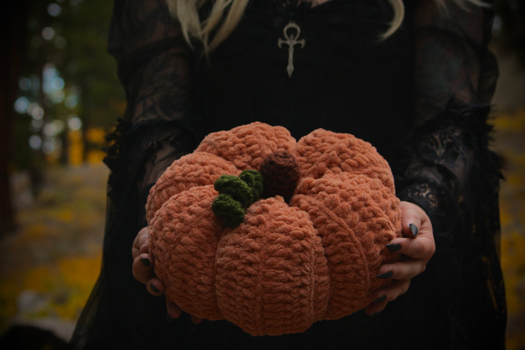 large pumpkin pillow
