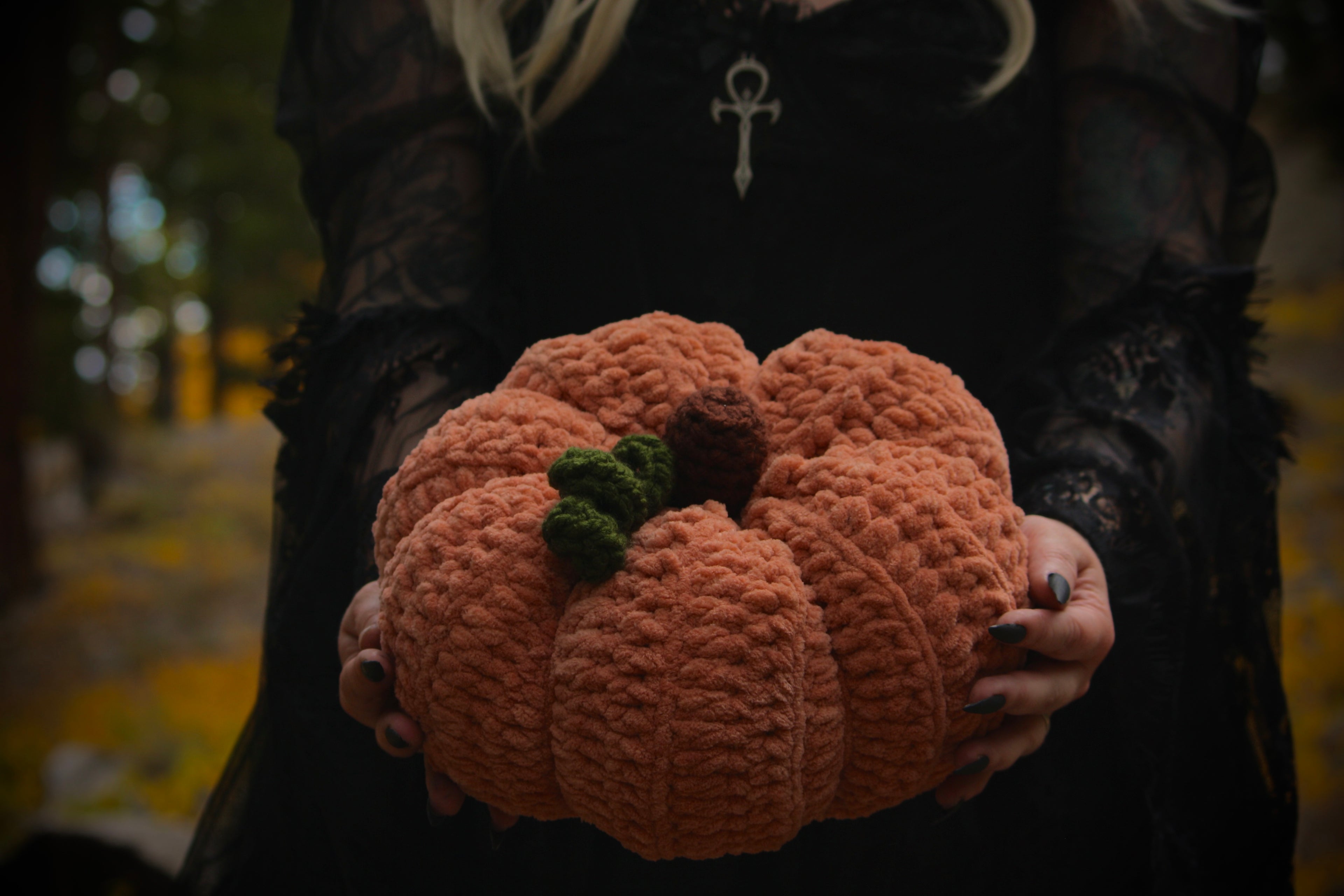 large pumpkin pillow