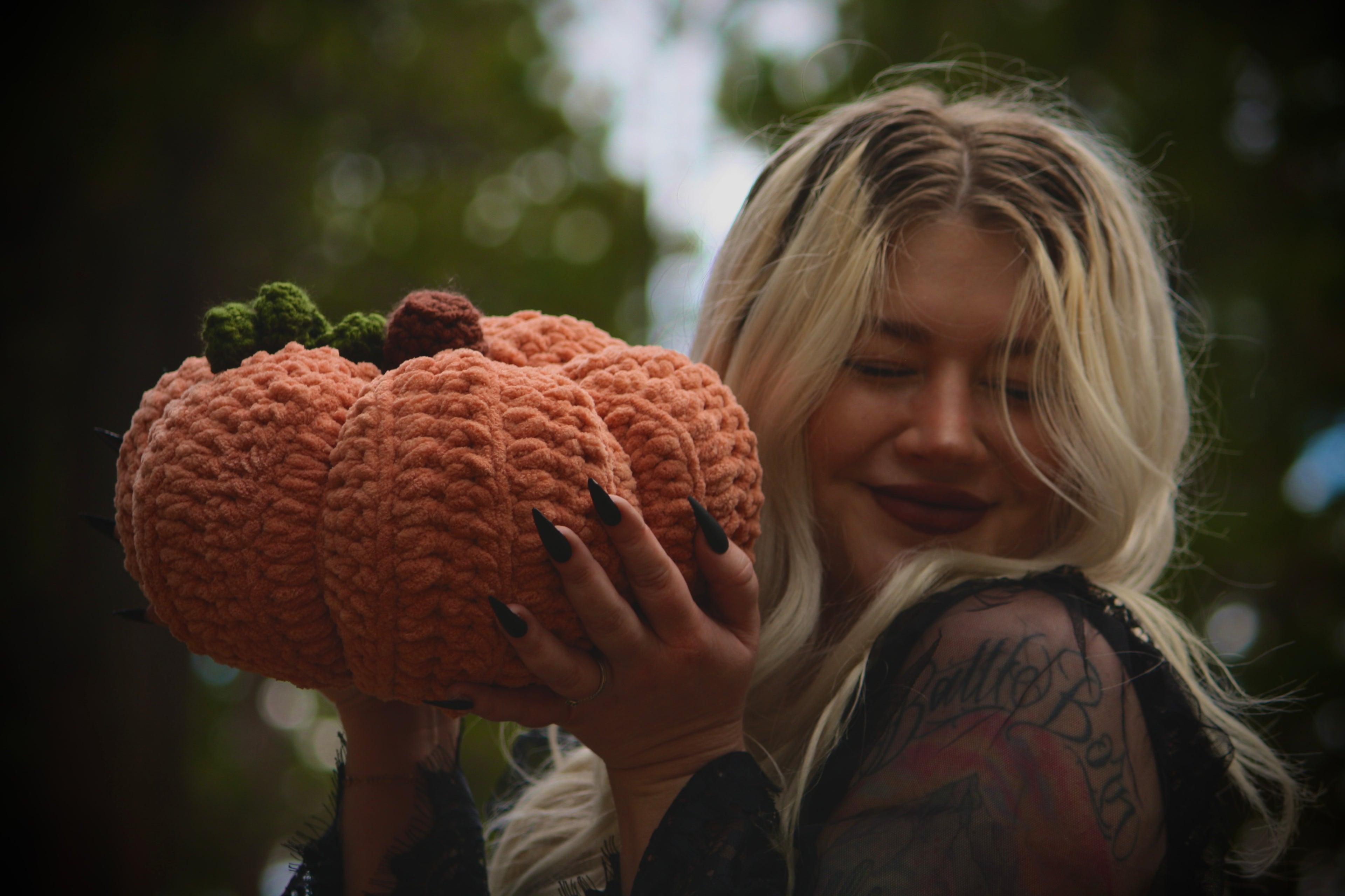 large pumpkin pillow