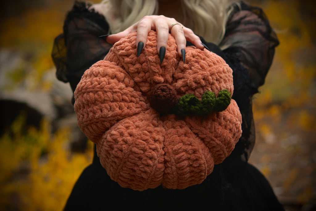 large pumpkin pillow