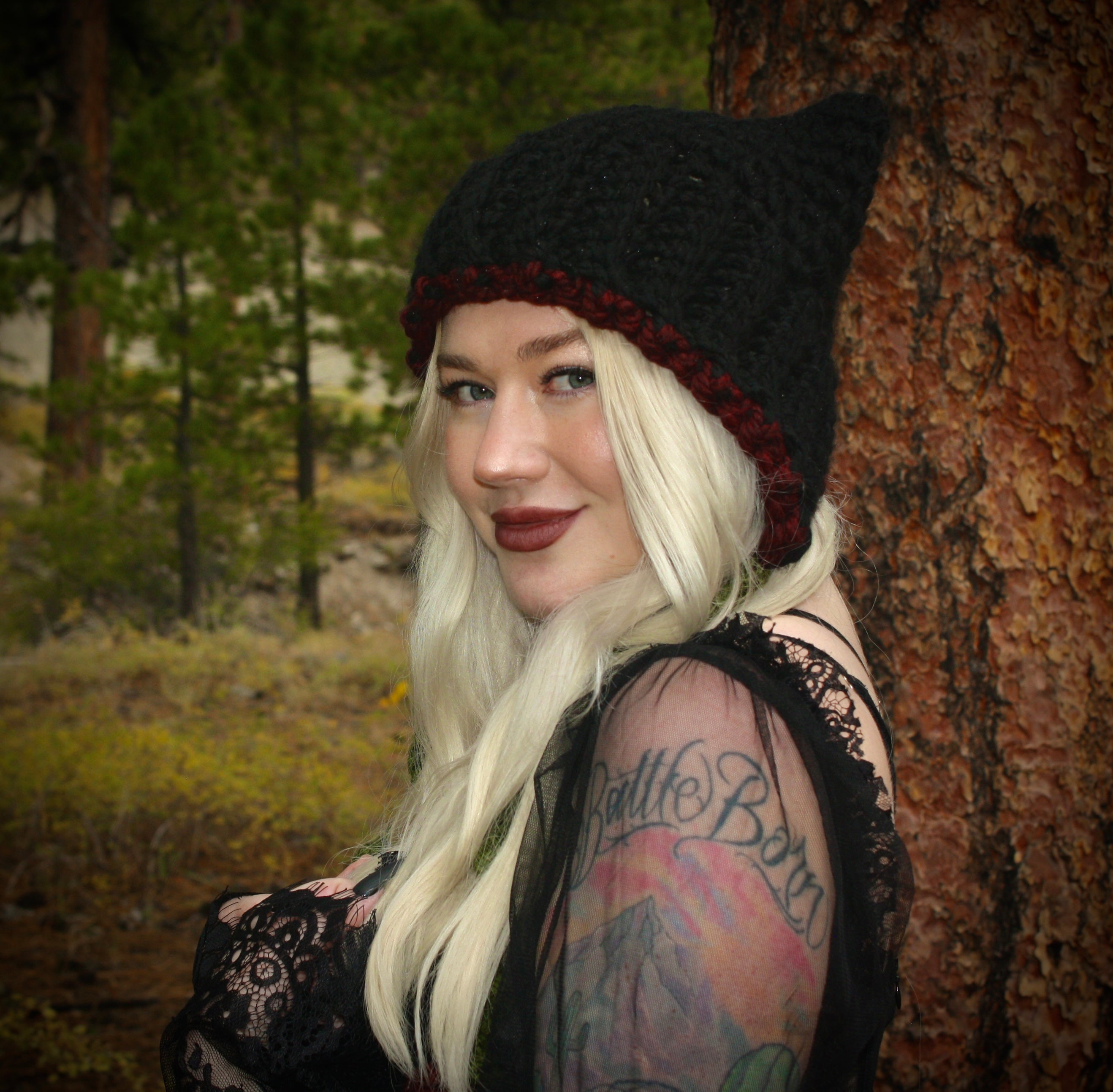 hopeless romantic kitty beanie