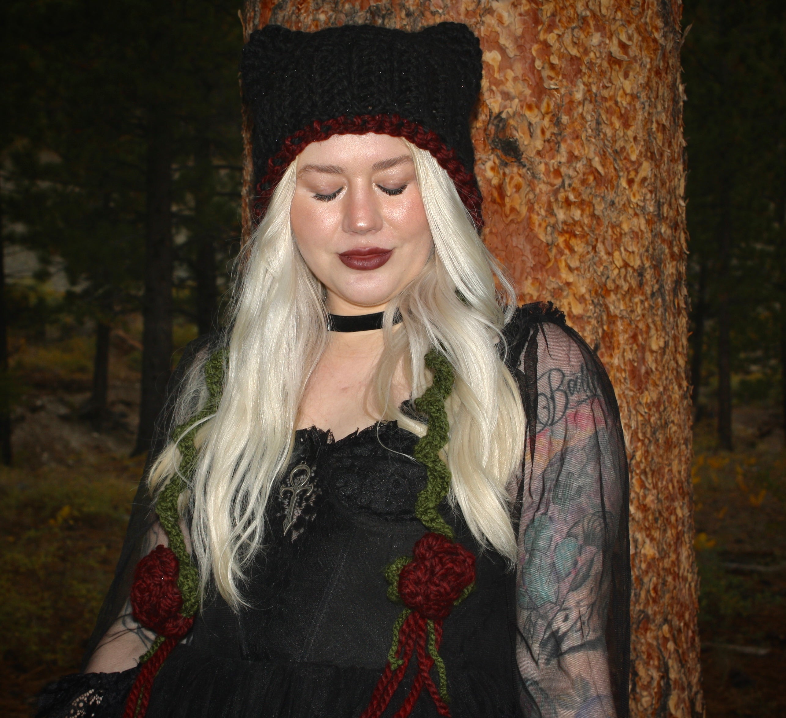 hopeless romantic kitty beanie