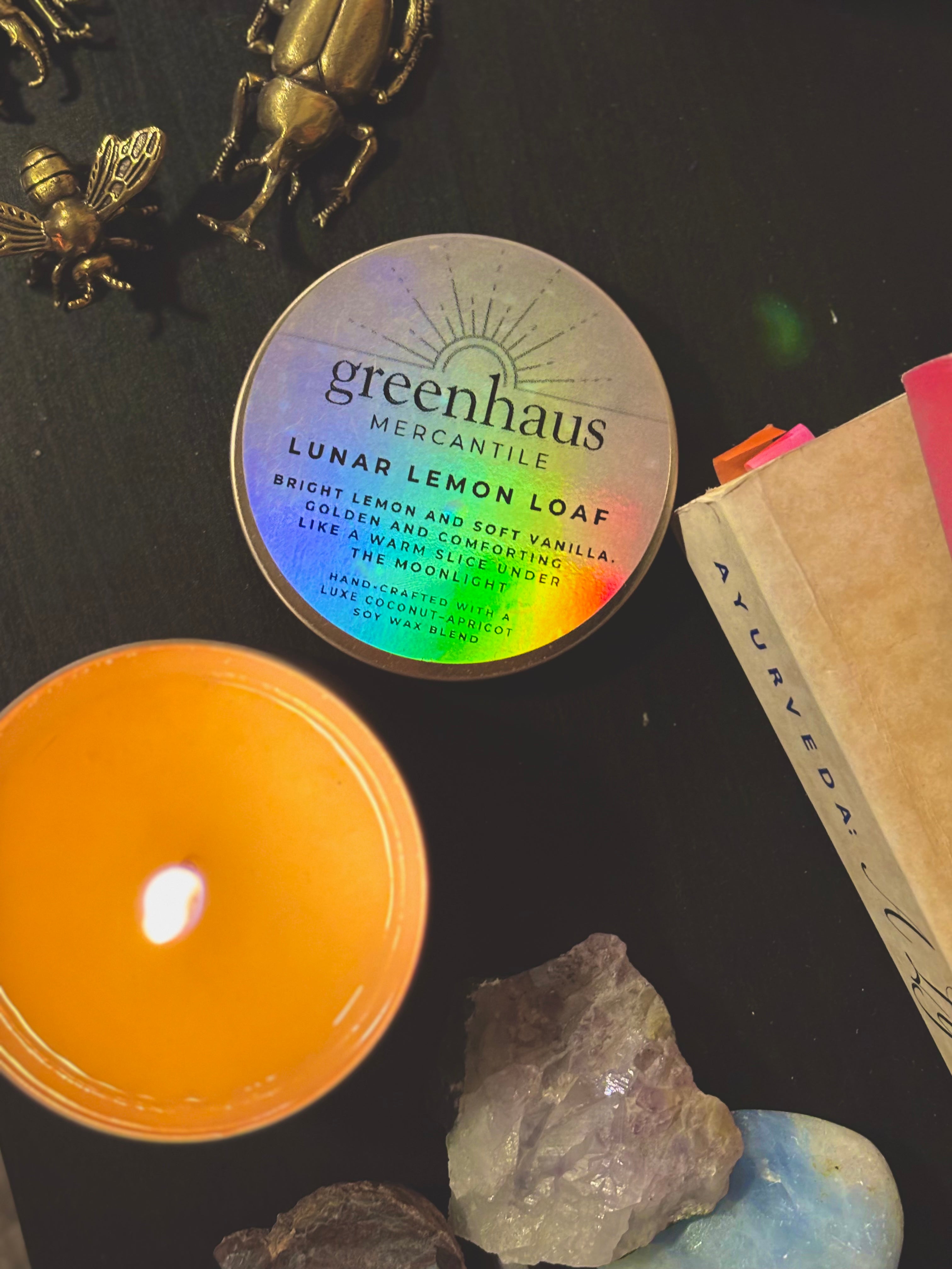 lunar lemon loaf candle